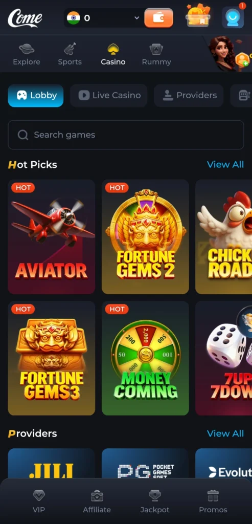 COME game app features fantasy sports cricket football rewards bonus app